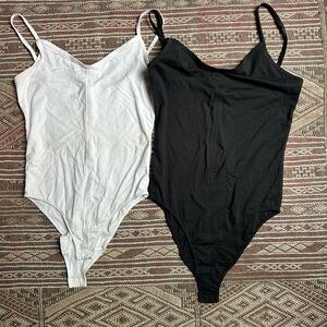 Everlane Black and White Bodysuit Set XS